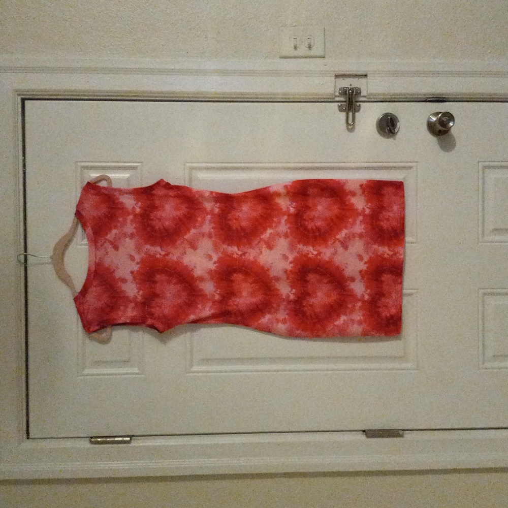 Pink dress with hearts size L